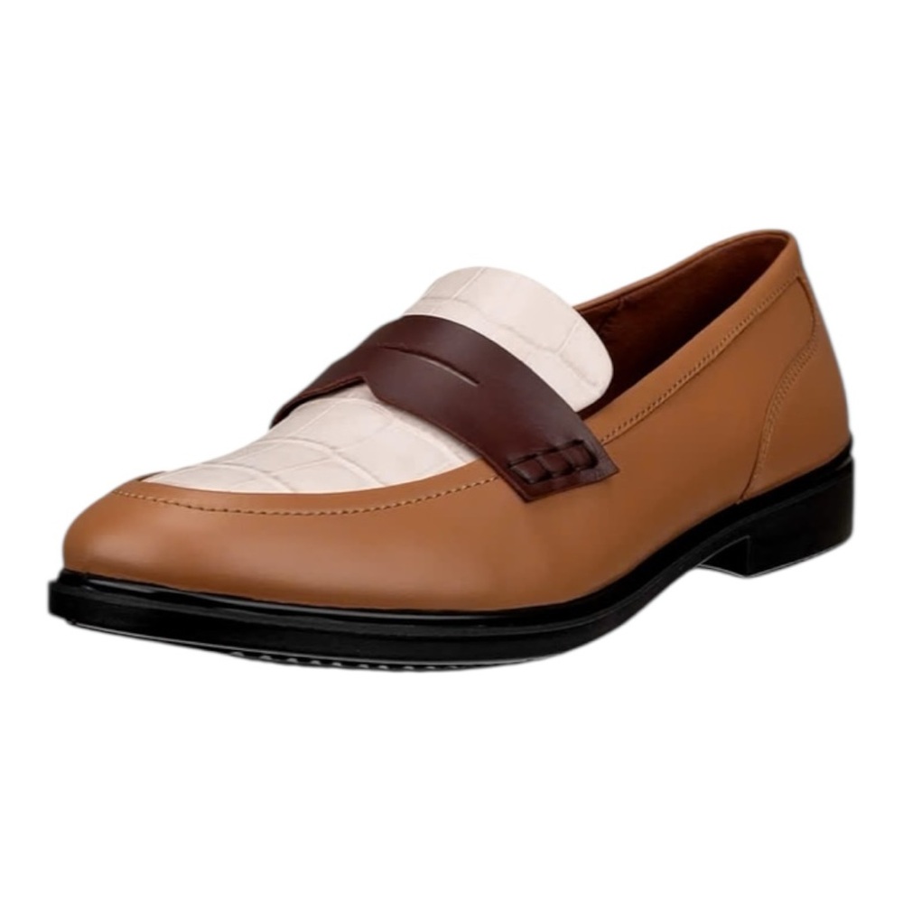 ECCO Dress Classic 15 Loafers in Size 37 US 6/6.5 Leather Comfort Footbed NWOB